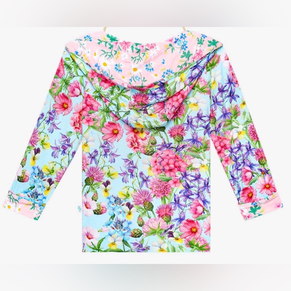 NWT Size 3T Posh Peanut Bamboo L/S Reversible Hooded Jacket - Hadley Floral - Picture 2 of 10